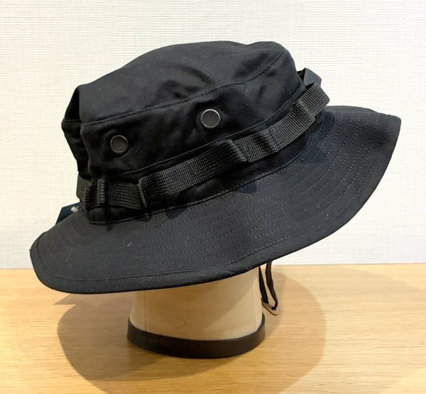 画像4: 【デッドストック】U.S.ARMY HAT SUN HOT WEATHER TYPE2 黒【ブーニーハット】【7 1/2】  (4)