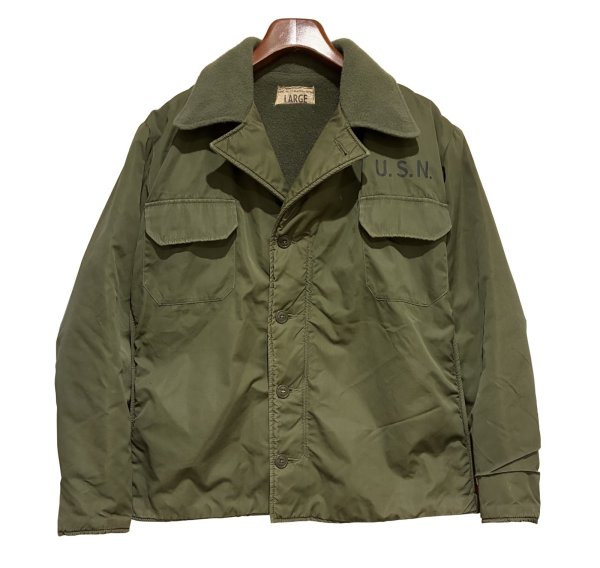 画像1: 50's〜【ビンテージ】【米軍実物】U.S.NAVY ステンシル入り【コールドウェザージャケット】サイズL  (1)