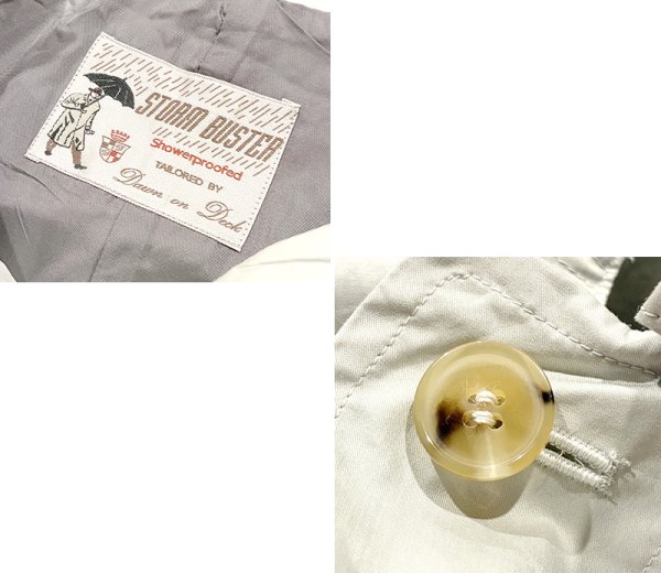 画像2: ほぼ未使用 ~70s【STORM BUSTER】ビンテージ ストームバスター【ライトグレー】【レインコート】【ステンカラーコート】【スプリングコート】【サイズM】  (2)