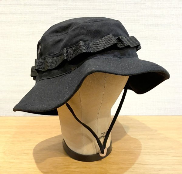 画像3: 【デッドストック】U.S.ARMY HAT SUN HOT WEATHER TYPE2 黒【ブーニーハット】【7 1/2】  (3)