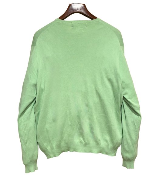 画像3: ビンテージ【ラルフローレン】POLO RALPH LAUREN【黄緑】【Vネック】PIMAコットン【コットンセーター】【サイズXL】   (3)