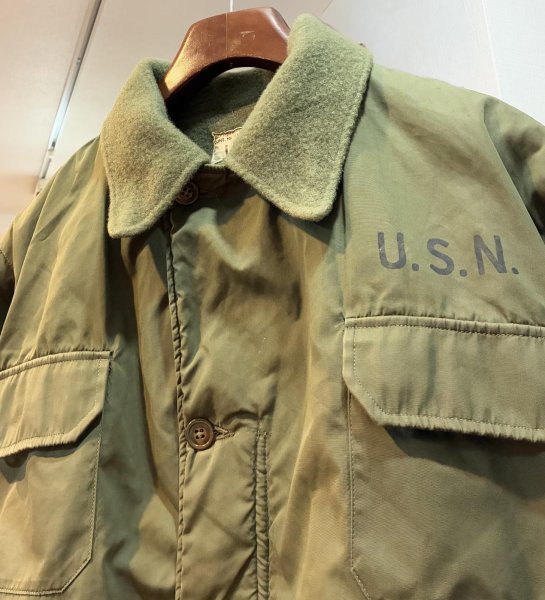 画像5: 50's〜【ビンテージ】【米軍実物】U.S.NAVY ステンシル入り【コールドウェザージャケット】サイズL  (5)