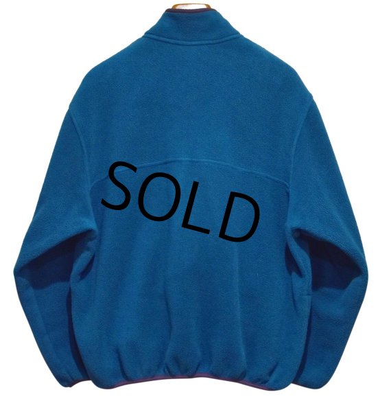 画像3: 程度良好 90's~ 【ビンテージ】【ＬＬビーン】【L.L.bean】【エメラルドｘ紫】【プルオーバーフリース】サイズＭ－Ｌ  (3)