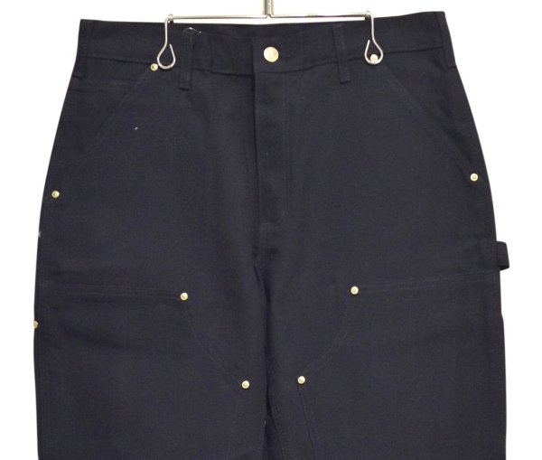 画像1: デッドストック 【USA製】【未使用】【カーハート】【carhartt】黒【コットン】ダブルニー ワークパンツ【ペインターパンツ】【32ｘ28】  (1)