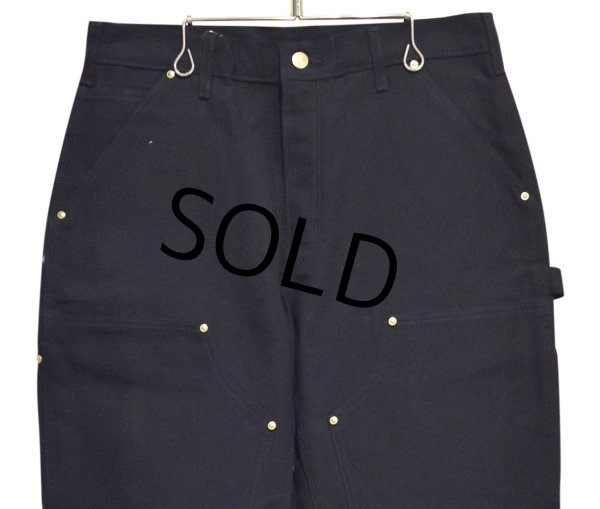 画像1: デッドストック 【USA製】【未使用】【カーハート】【carhartt】黒【コットン】ダブルニー ワークパンツ【ペインターパンツ】【32ｘ28】  (1)