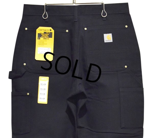 画像5: デッドストック 【USA製】【未使用】【カーハート】【carhartt】黒【コットン】ダブルニー ワークパンツ【ペインターパンツ】【32ｘ28】  (5)