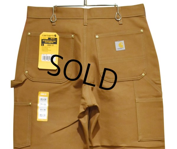 画像6: 未使用 デッドストック 【USA製】【カーハート】【carhartt】ダックカラー ルーズフィット【ダブルニー】ワークパンツ【ペインターパンツ】【33ｘ30】  (6)