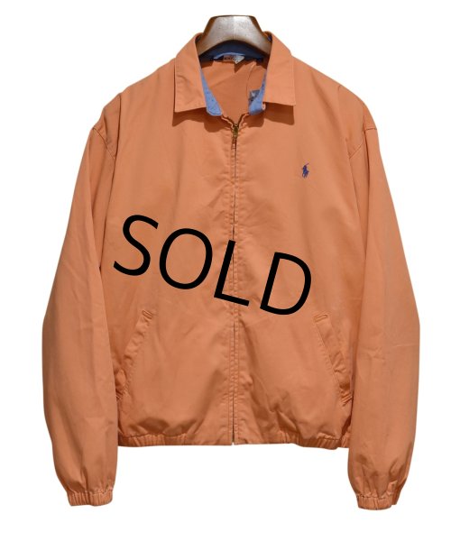 画像1: 90's USA製 ビンテージ【ラルフローレン】【RALPH LAUREN】【サーモンオレンジ】【スウィングトップ】【ジップアップブルゾン】【サイズＬ】  (1)