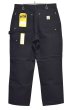 画像4: デッドストック 【USA製】【未使用】【カーハート】【carhartt】黒【コットン】ダブルニー ワークパンツ【ペインターパンツ】【32ｘ28】  (4)