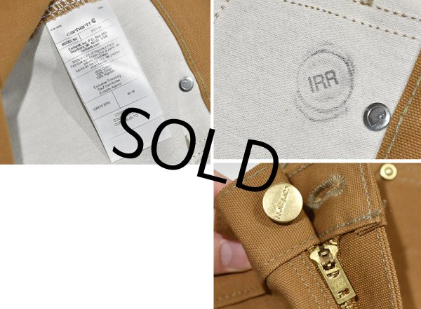 画像3: 未使用 デッドストック 【USA製】【カーハート】【carhartt】ダックカラー ルーズフィット【ダブルニー】ワークパンツ【ペインターパンツ】【33ｘ30】  (3)