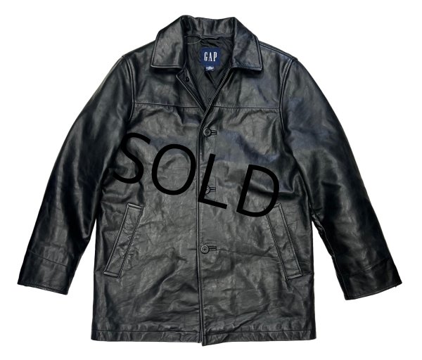 画像1: 【ビンテージ】オールドギャップ【GAP】【ギャップ】【ブラック】カーコート【レザージャケット】【サイズXS】  (1)