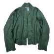画像1: 【FLAX】フラックス【リネン】緑【シャツジャケット】【リネンシャツ】【レディース古着】【Ｌ程度】  (1)