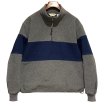 画像1: 90's【ビンテージ】Eddie Bauer【エディーバウアー】【グレー×青ライン】ハーフジップフリース【フリースジャケット】ポーラテック【サイズL】  (1)