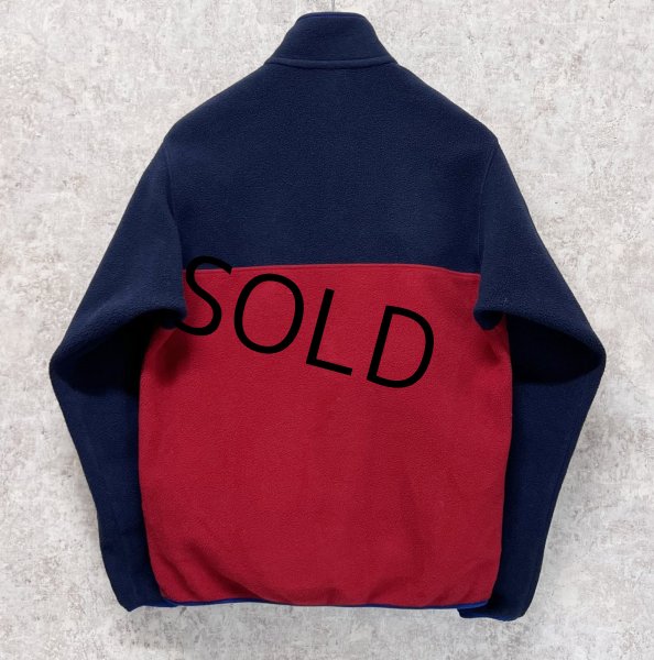 画像4: ビンテージ【パタゴニア】patagonia【紺×赤】切替 【シンチラ】スナップT 【フリース プルオーバー】【サイズS】  (4)