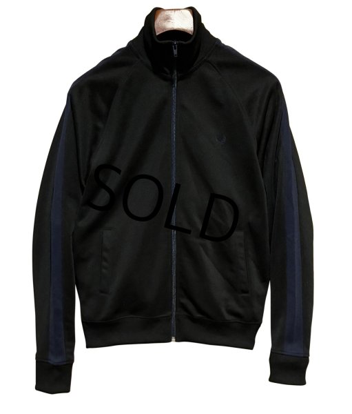 画像1: 【フレッドペリー】Fred Perry【黒×紺ライン】ジャージ【トラックジャケット】ジップアップ【トラックジャージ】【サイズS】  (1)