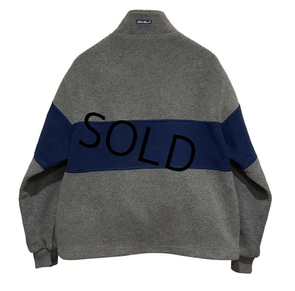 画像3: 90's【ビンテージ】Eddie Bauer【エディーバウアー】【グレー×青ライン】ハーフジップフリース【フリースジャケット】ポーラテック【サイズL】  (3)