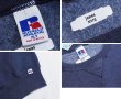 画像2: 90'ｓ【メキシコ製】【RUSSELL】ラッセル 【ビンテージ】ブルーグレー【無地】【クルーネック】前V スウェット【サイズXLT】  (2)