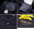 画像2: 90’ｓ~【USA製】【HEAVY DUTY】ビンテージ【鷲】ワシ バックプリント【メルトンｘレザー】【黒】【スタジャン】【サイズXL】  (2)
