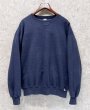 画像1: 90'ｓ【メキシコ製】【RUSSELL】ラッセル 【ビンテージ】ブルーグレー【無地】【クルーネック】前V スウェット【サイズXLT】  (1)