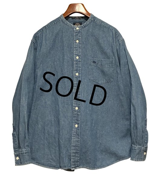 画像1: 【ビンテージ】【DOCKERS】ドッカーズ【INDIGO】バンドカラー 立ち襟【コットンシャツ】【サイズＬ】  (1)