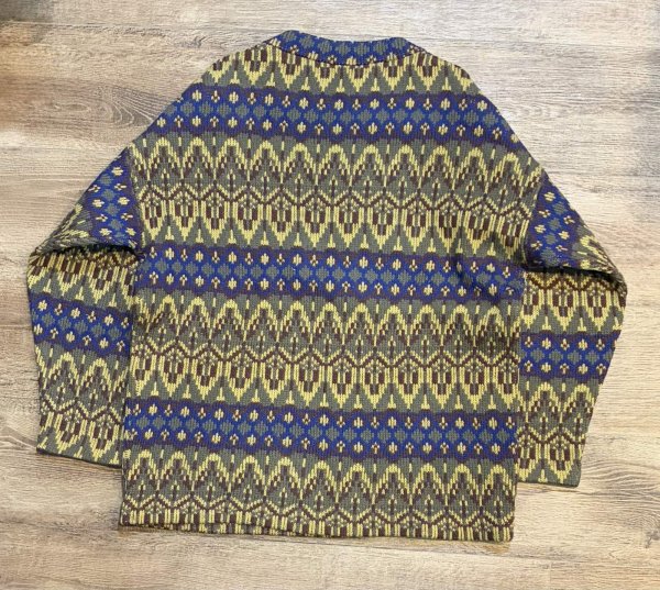 画像3: 70’s〜【ビンテージ】【ジャガード織り】【総柄】ニットセーター【ウールセーター】【サイズM程度】  (3)