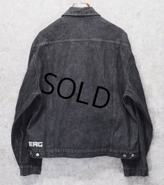 画像3: 程度良好【イタリー製】ビンテージ【ICE BERG】アイスバーグ【ブラック】黒【デニムジャケット】【サイズXL】  (3)