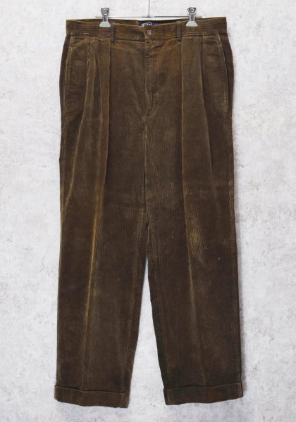 画像3: 程度良好 90's【USA製】ビンテージ【ラルフローレン】POLO RALPH LAUREN【クラシックゴルフパンツ】【ブラウン】【コーデュロイパンツ】【W33】  (3)
