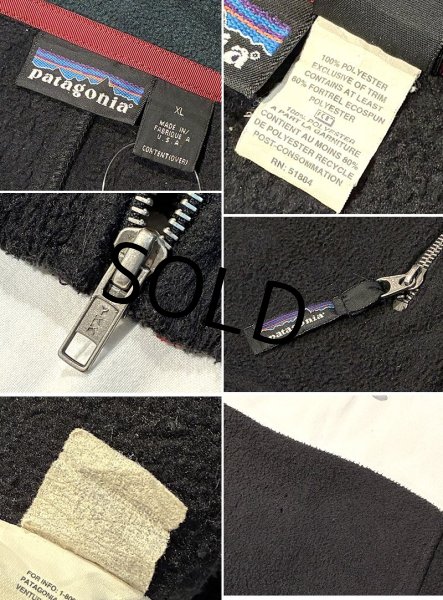 画像2: 90's USA製【パタゴニア】patagonia 【黒】シンチラビッグジップフリースジャケット【サイズXL】  (2)
