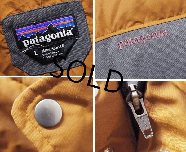 画像2:  ビンテージ【パタゴニア】【PATAGONIA】グレー×ブラウン【切替】【ベスト】ダウンベスト【サイズL】  (2)