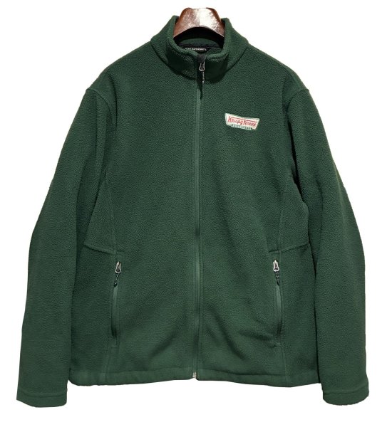 画像1: 【ビンテージ】【Port Authority】【krispy kreme ドーナッツ】クリスピー・クリーム・ドーナツ 緑 ジップアップフリースジャケット【サイズL】  (1)