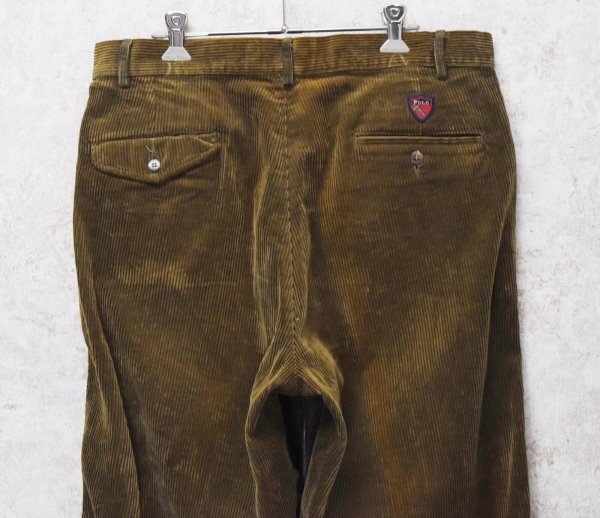 画像5: 程度良好 90's【USA製】ビンテージ【ラルフローレン】POLO RALPH LAUREN【クラシックゴルフパンツ】【ブラウン】【コーデュロイパンツ】【W33】  (5)
