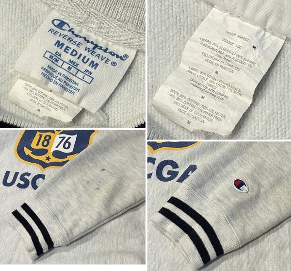 画像2: 【ビンテージ】【チャンピオン】【champion】【リバースウィーブ】USCGA グレー【スウェット】【サイズM】  (2)