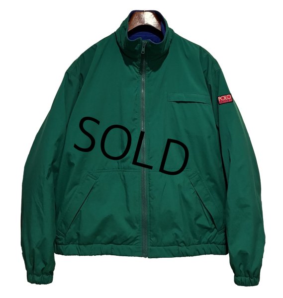 画像1: 90’ｓ〜【ラルフローレン】【POLO RALPH LAUREN】ビンテージ【緑ｘ裏地青フリース】【ナイロンＪＫＴ】【サイズＭ】  (1)