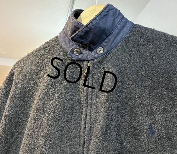 画像4: 90's USA製【ラルフローレン】【POLO RALPH LAUREN】ビンテージ【チャコール】【フリースジップアップジャケット】ブルゾン【スウィングトップ】【サイズM】  (4)