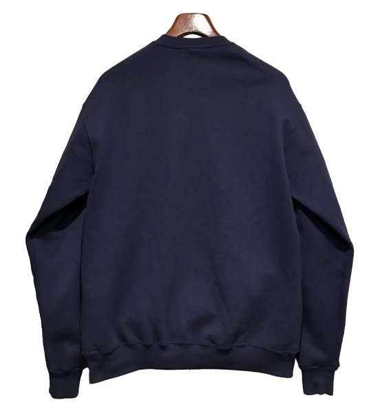 画像3: 90'ｓ【USA製】【RUSSELL】ラッセル 【ビンテージ】紺【無地】【クルーネック】前V スウェット【サイズL】  (3)