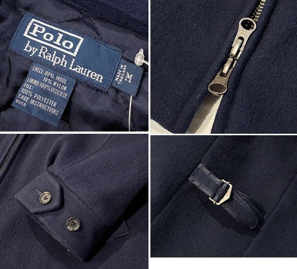 画像2: 【ラルフローレン】【POLO RALPH LAUREN】ビンテージ【紺】【ウールジップアップジャケット】【サイズM】  (2)