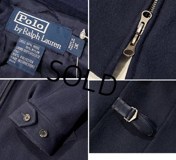 画像2: 【ラルフローレン】【POLO RALPH LAUREN】ビンテージ【紺】【ウールジップアップジャケット】【サイズM】  (2)