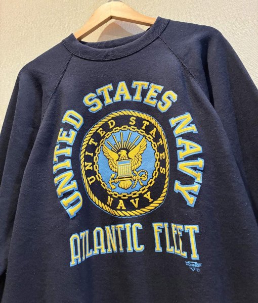 画像4: ワンウォッシュ  USA製【ビンテージ】SANTEE SWEAT【U.S.NAVY】 紺【スウェット】【サイズＬ】  (4)