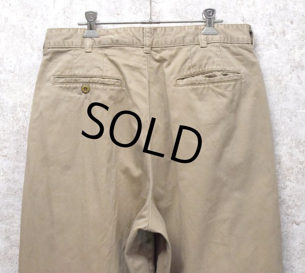 画像5: 90s~【USA製】ビンテージ【J.Crew】ジェイクルー【ベージュ】2タック【コットンパンツ】チノパン テーパードシルエット【w34】  (5)