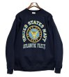 画像1: ワンウォッシュ  USA製【ビンテージ】SANTEE SWEAT【U.S.NAVY】 紺【スウェット】【サイズＬ】  (1)