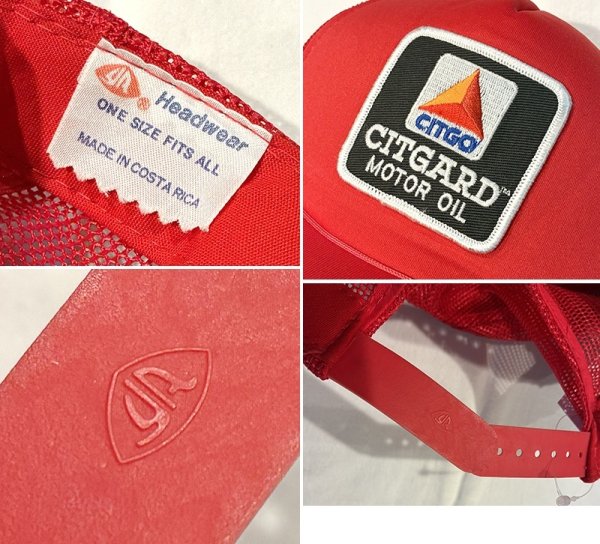 画像2: 【ビンテージ】Headwear【CIT GARD MOTOR OIL】CITGO シットゴー シットガードモーターオイル【赤】【メッシュキャップ】【トラッカーキャップ】【キャップ】サイズフリー  (2)