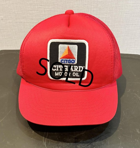 画像3: 【ビンテージ】Headwear【CIT GARD MOTOR OIL】CITGO シットゴー シットガードモーターオイル【赤】【メッシュキャップ】【トラッカーキャップ】【キャップ】サイズフリー  (3)