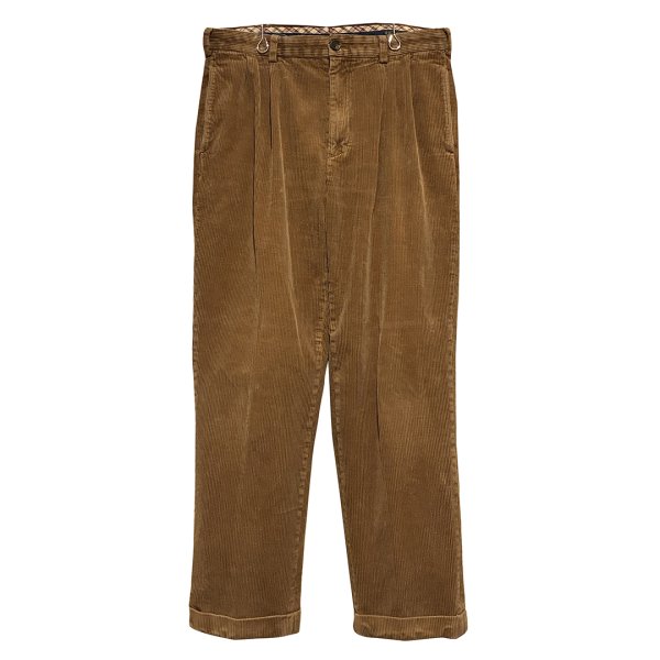 画像1: ビンテージ【ブルックスブラザーズ】brooksbrothers【キャメル】２タック【コーデュロイパンツ】コーデュロイスラックス【34X32】  (1)