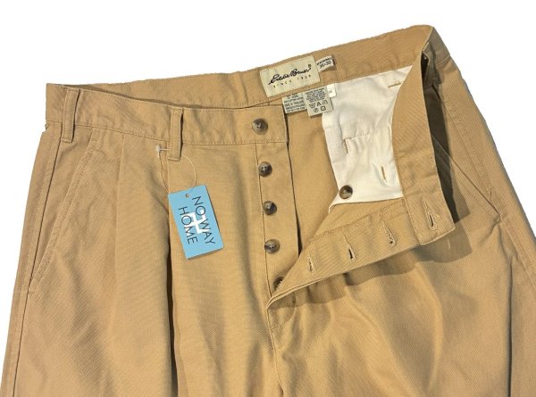 画像3: 90's ビンテージ【Eddie Bauer】【エディーバウアー】【ライトブラウン】２タック【コットンパンツ】【35ｘ30】  (3)