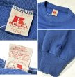 画像2: 90'ｓ【USA製】【RUSSELL】ラッセル 【ビンテージ】青【無地】【クルーネック】前V スウェット【サイズL】  (2)