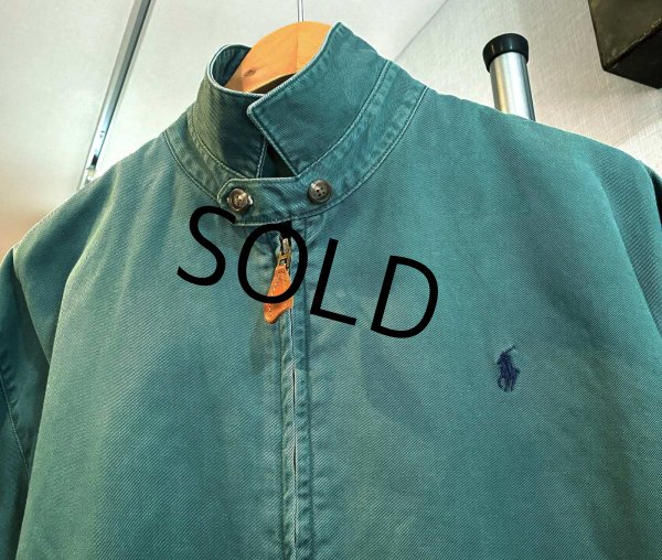 画像4: 90's USA製 ビンテージ【ラルフローレン】【RALPH LAUREN】【緑】コットン【スウィングトップ】【ジップアップブルゾン】【サイズM】  (4)