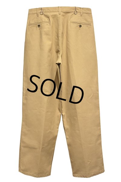 画像4: 90's ビンテージ【Eddie Bauer】【エディーバウアー】【ライトブラウン】２タック【コットンパンツ】【35ｘ30】  (4)