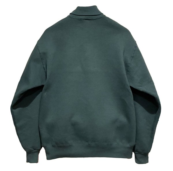 画像3: 90's【USA製】【RUSSELL】ラッセル 【ビンテージ】ダークグリーン 前V【無地】【タートルネックスウェット】【サイズM】  (3)