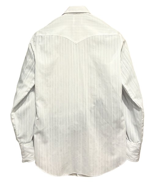 画像3: 70's【H BAR C】 ビンテージ 【エイチバーシー】【白】ストライプ【スナップボタン】【ウエスタンシャツ】【15-33】   (3)