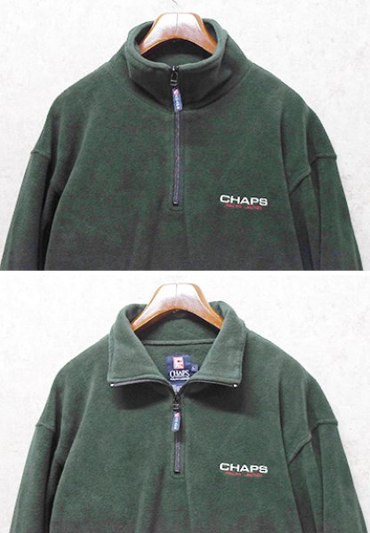 画像3: ビンテージ【CHAPS】チャップス【ラルフローレン】RALPH LAUREN【緑】フリース【ハーフジップ】【フリースジャケット】【サイズＬ】   (3)
